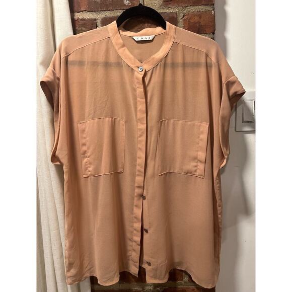 Cabi Sheer Summer Blouse Size L - Picture 2 of 5